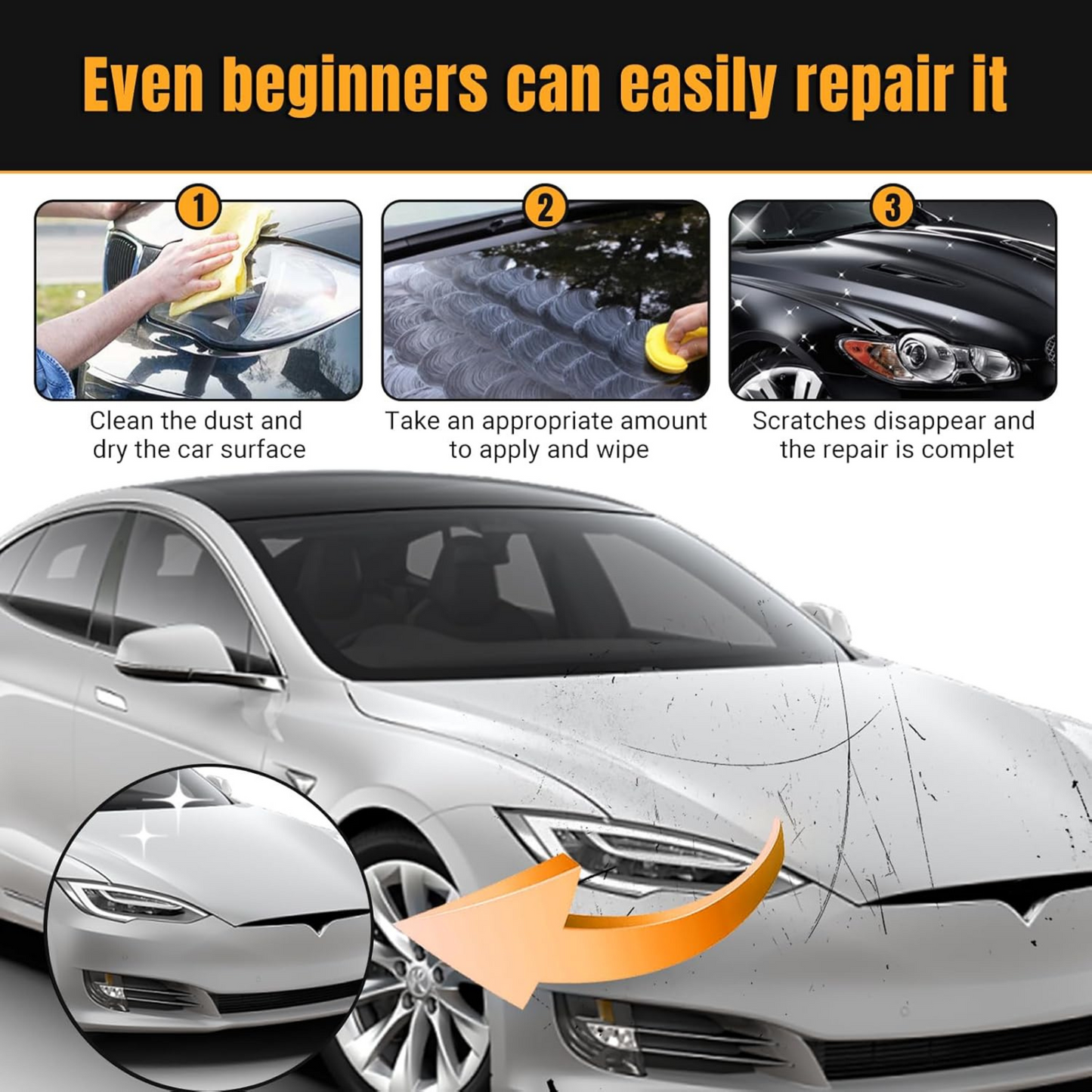 CAR SCRATCH REMOVAL WAX    ( BUY 1 GET 1 FREE)