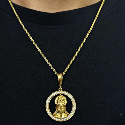 Shree Hanuman Gold Diamond Pendant