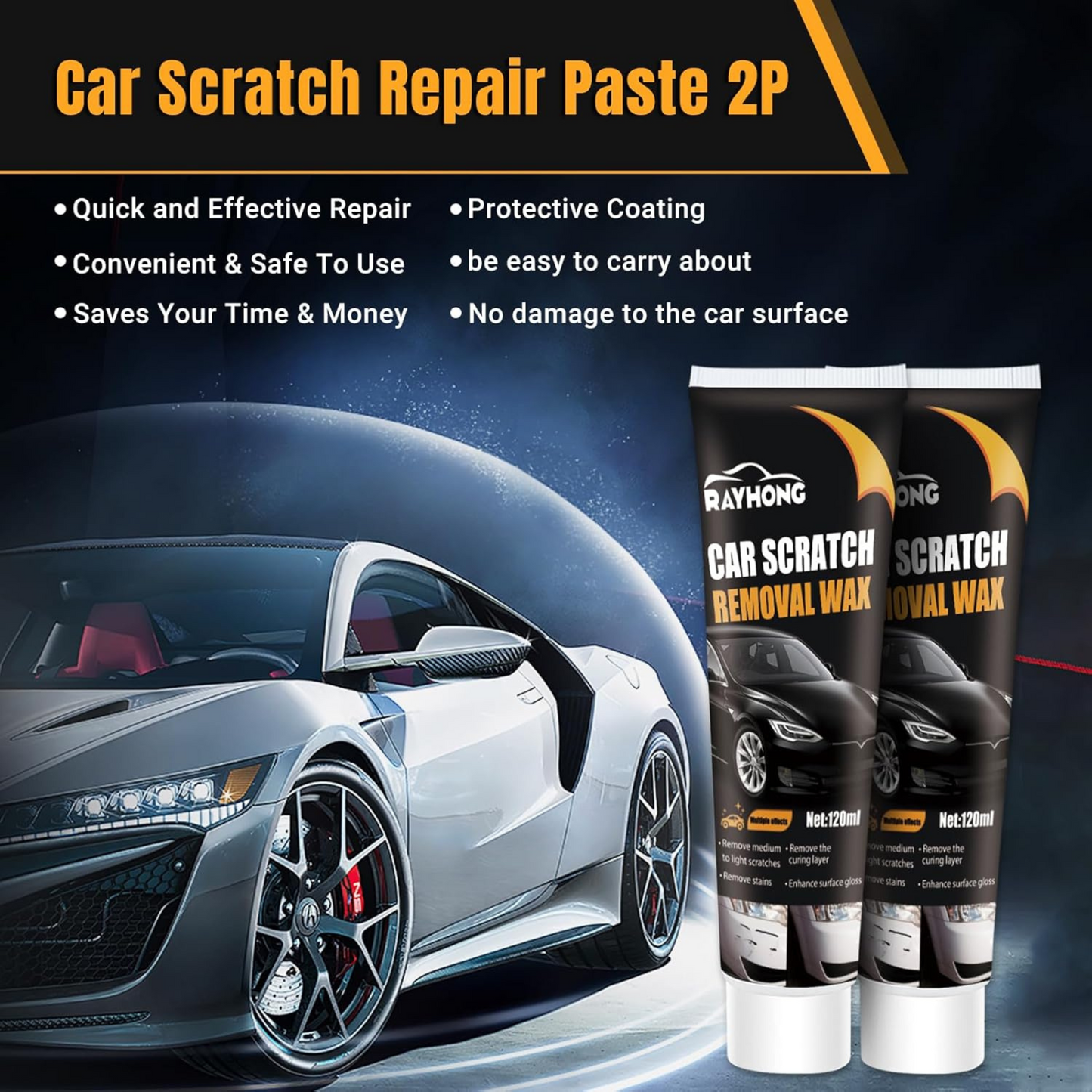 CAR SCRATCH REMOVAL WAX    ( BUY 1 GET 1 FREE)